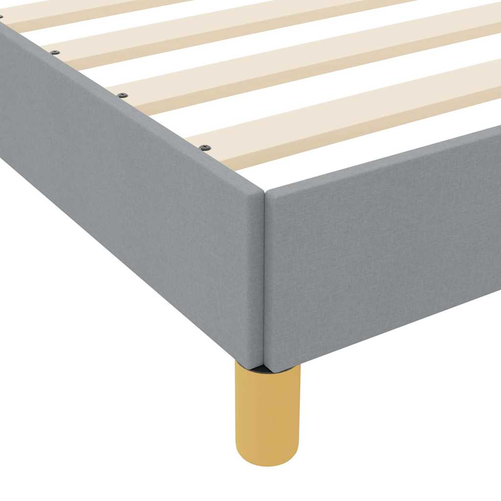 Boxspringbett mit Matratze Hellgrau 200 x 200 cm Stoff