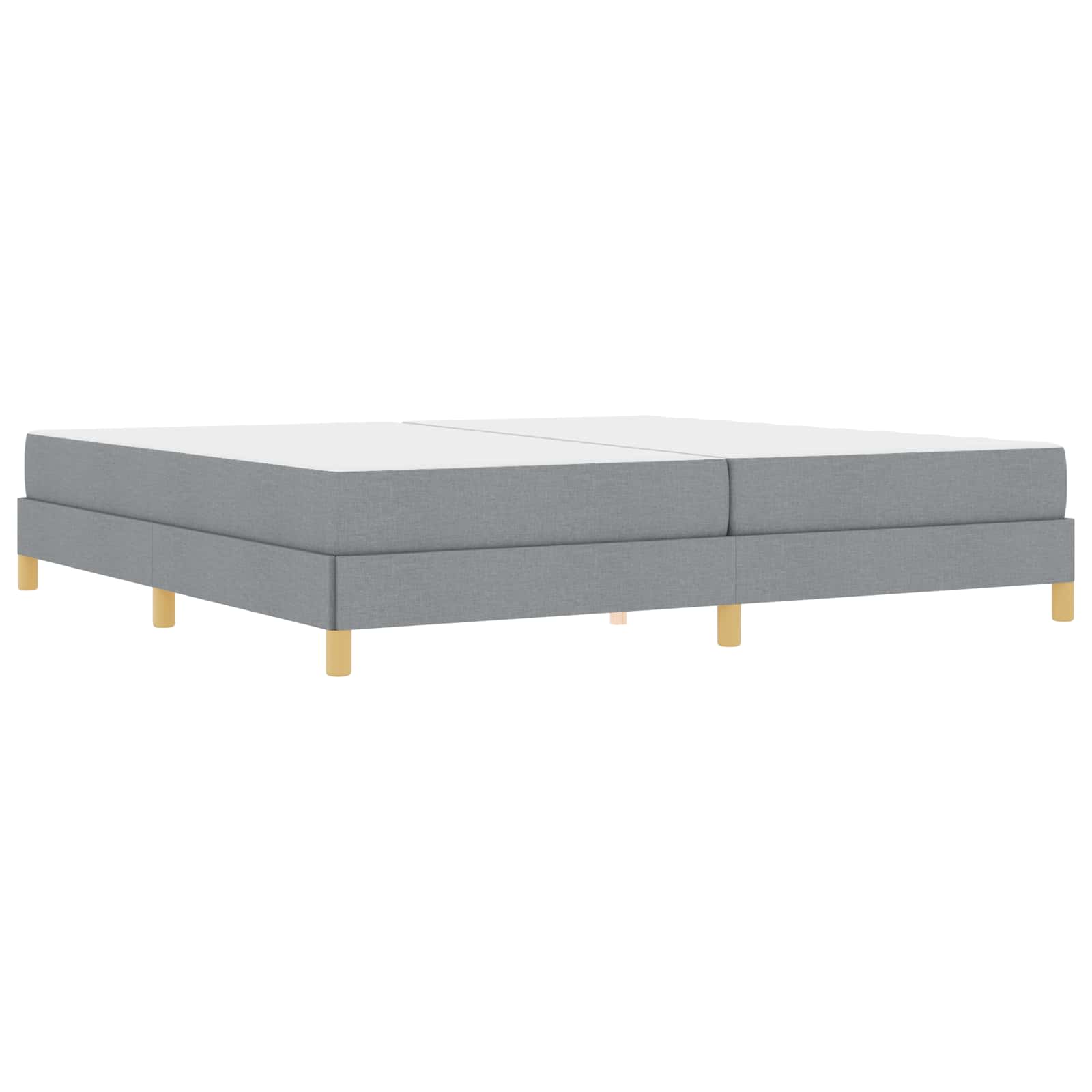Boxspringbett mit Matratze Hellgrau 200 x 200 cm Stoff
