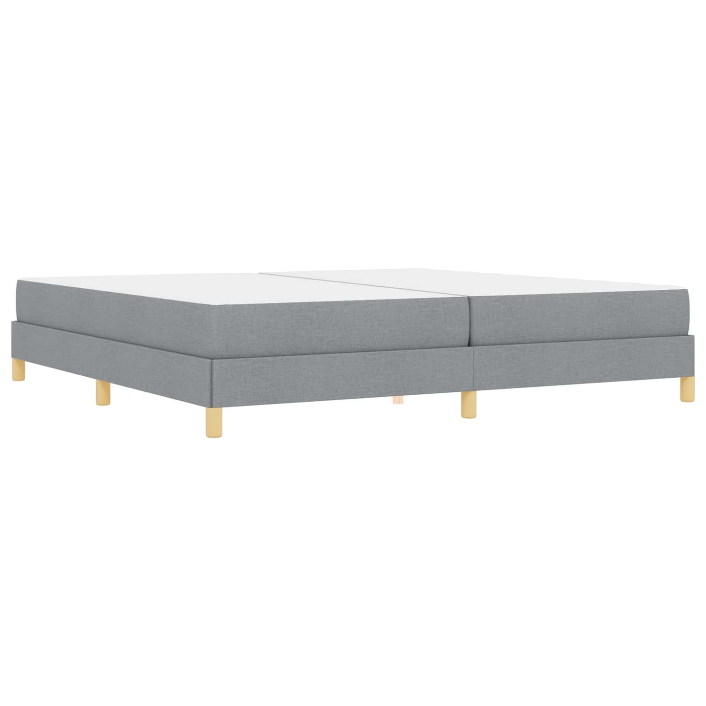 Boxspringbett mit Matratze Hellgrau 200 x 200 cm Stoff