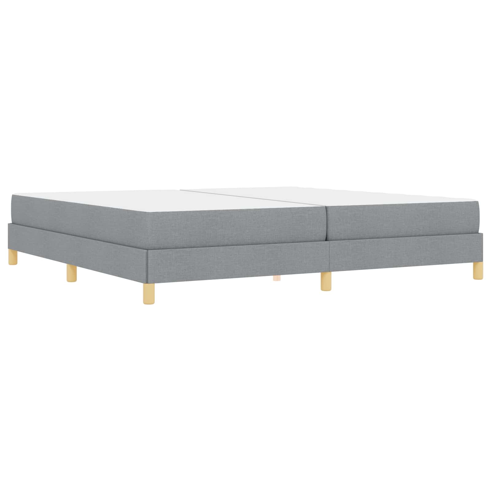 Boxspringbett mit Matratze Hellgrau 200 x 200 cm Stoff