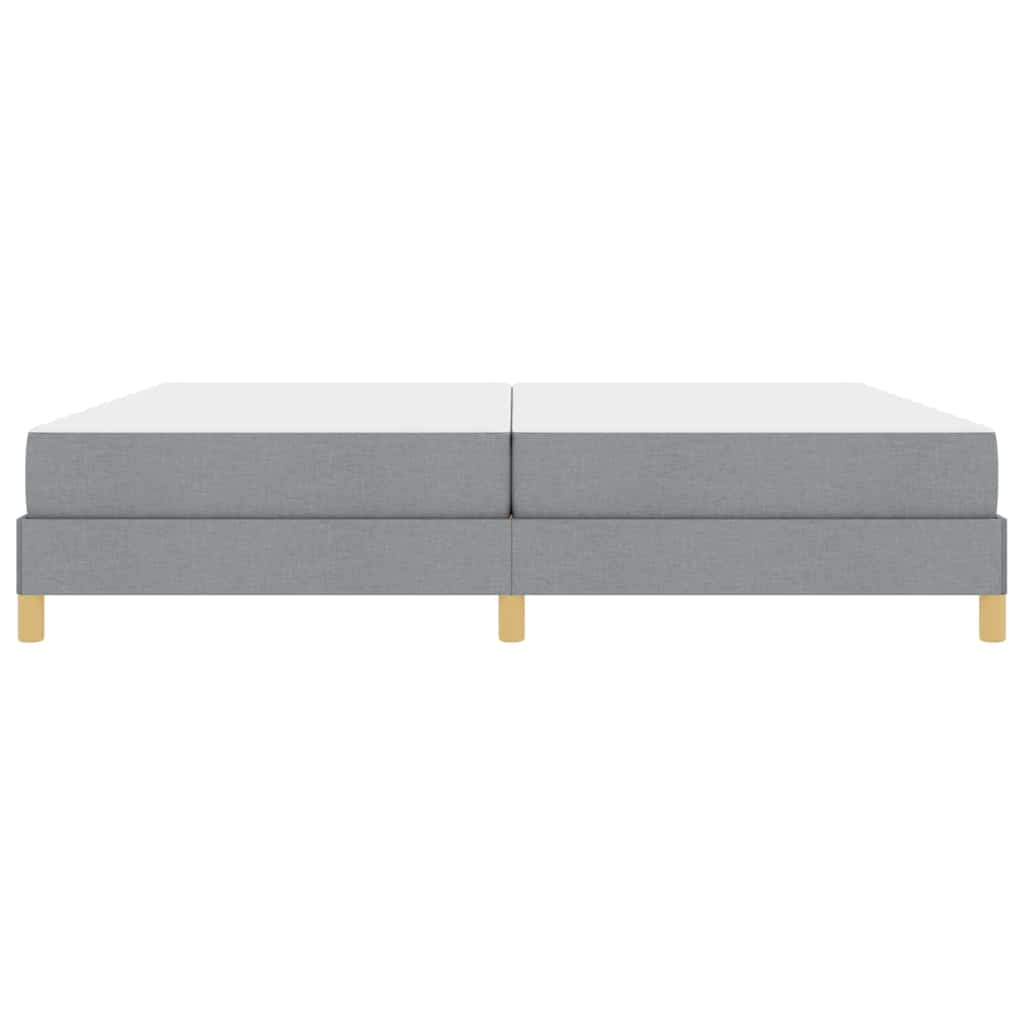 Boxspringbett mit Matratze Hellgrau 200 x 200 cm Stoff