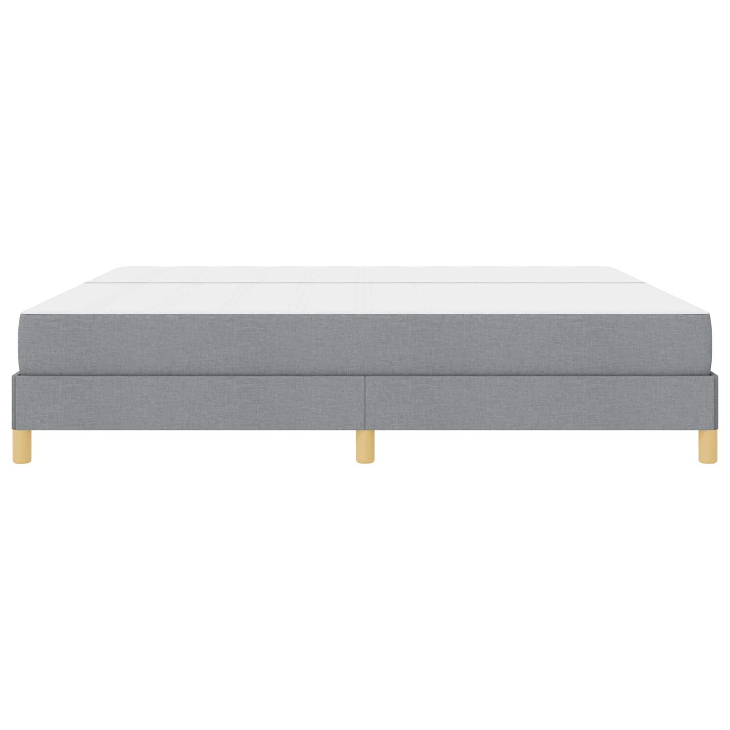 Boxspringbett mit Matratze Hellgrau 200 x 200 cm Stoff