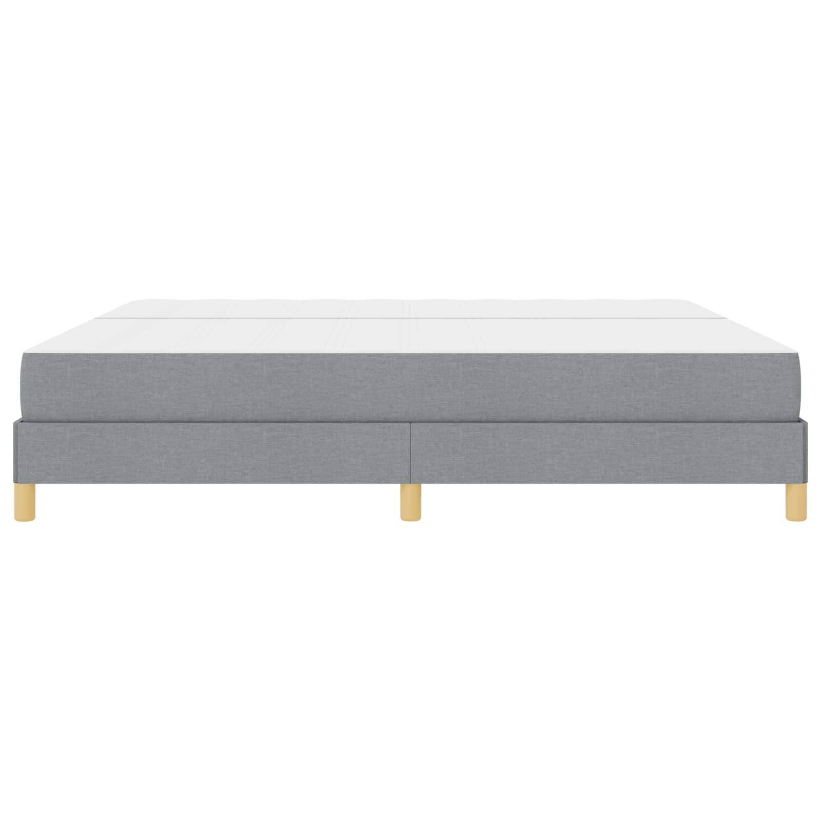 Boxspringbett mit Matratze Hellgrau 200 x 200 cm Stoff
