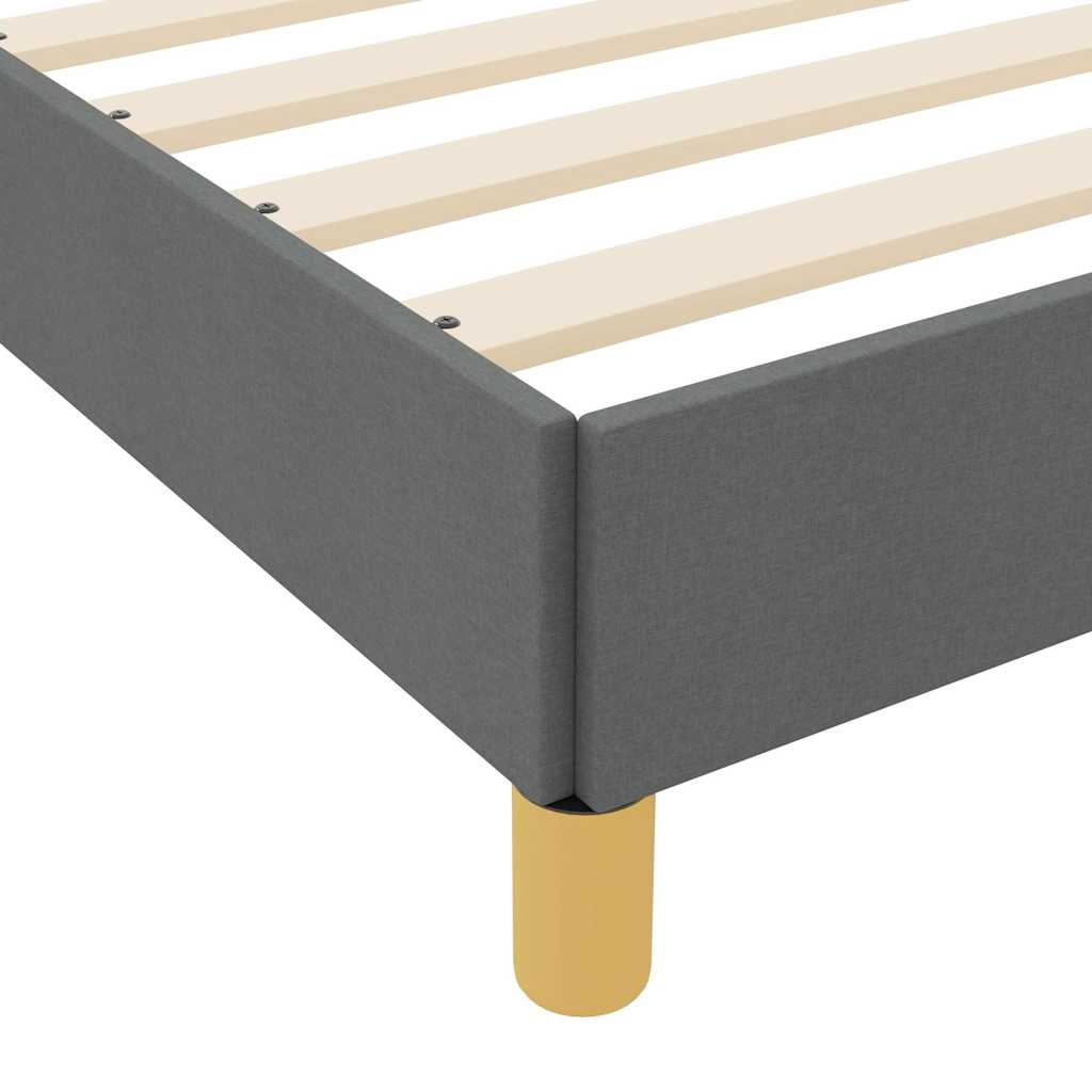 Boxspringbett mit Matratze Dunkelgrau 200 x 200 cm Stoff