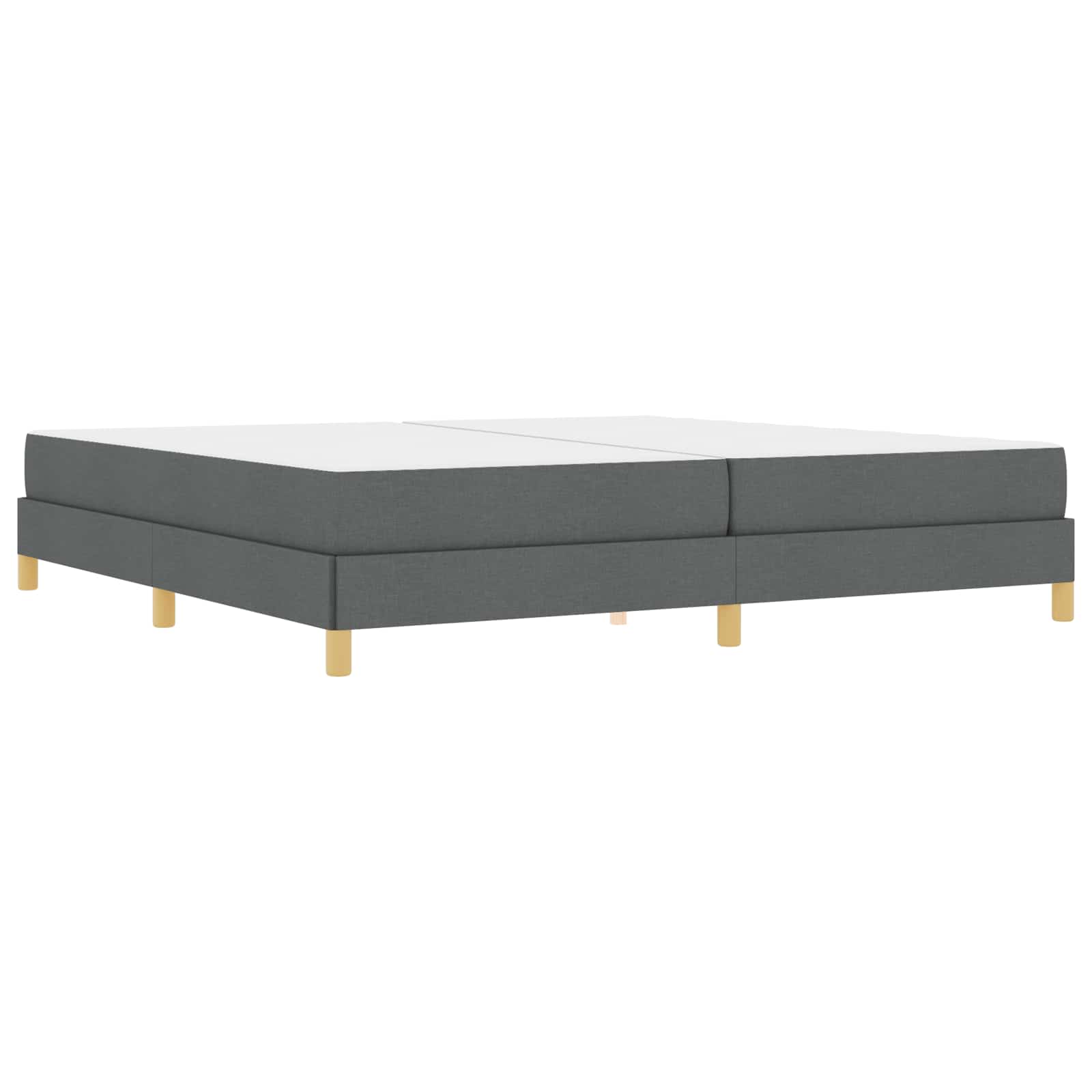 Boxspringbett mit Matratze Dunkelgrau 200 x 200 cm Stoff