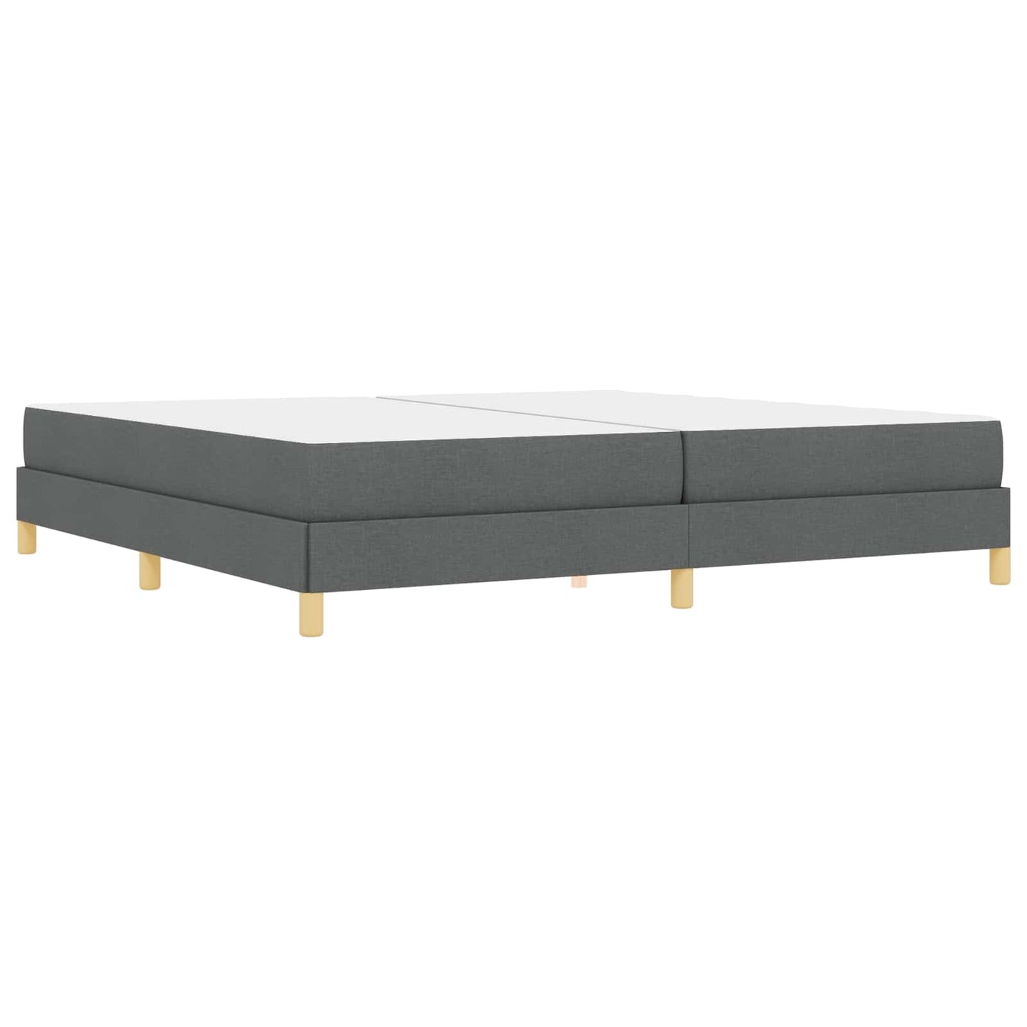 Boxspringbett mit Matratze Dunkelgrau 200 x 200 cm Stoff