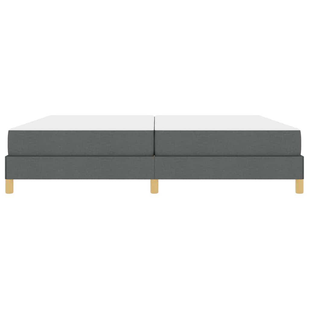 Boxspringbett mit Matratze Dunkelgrau 200 x 200 cm Stoff