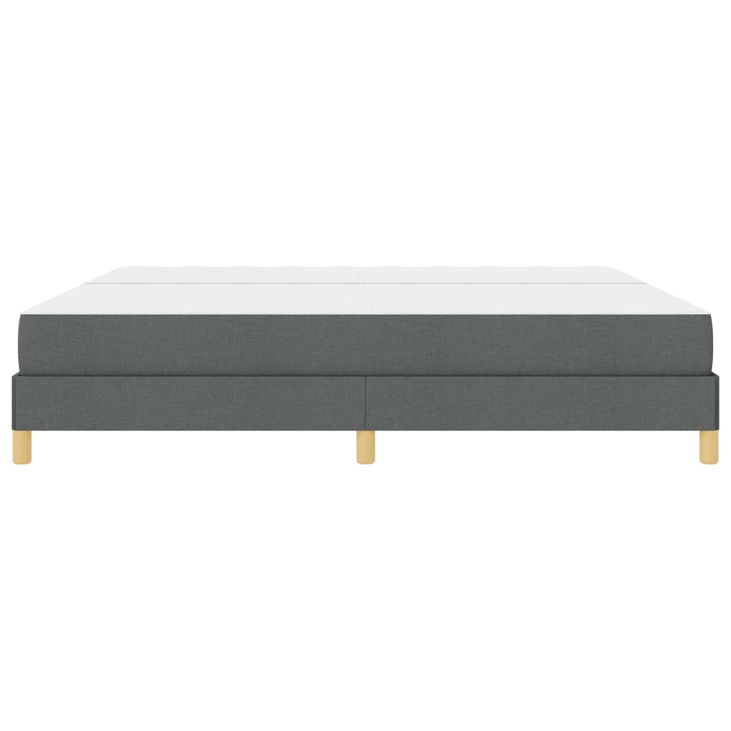Boxspringbett mit Matratze Dunkelgrau 200 x 200 cm Stoff