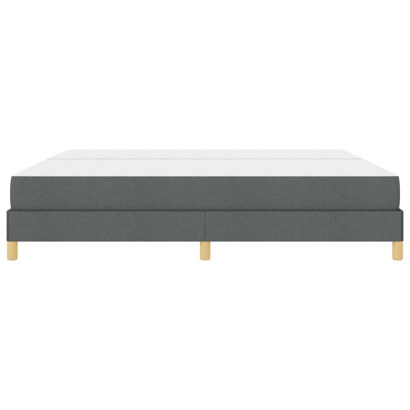 Boxspringbett mit Matratze Dunkelgrau 200 x 200 cm Stoff