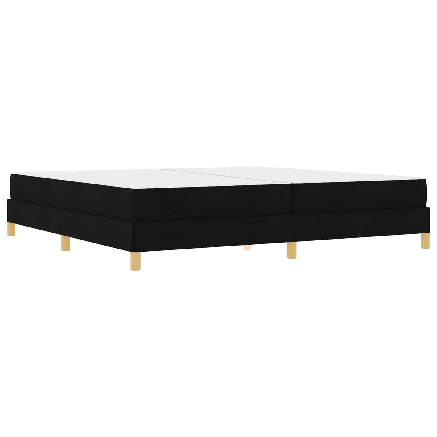 Boxspringbett mit Matratze Schwarz 200 x 200 cm Stoff