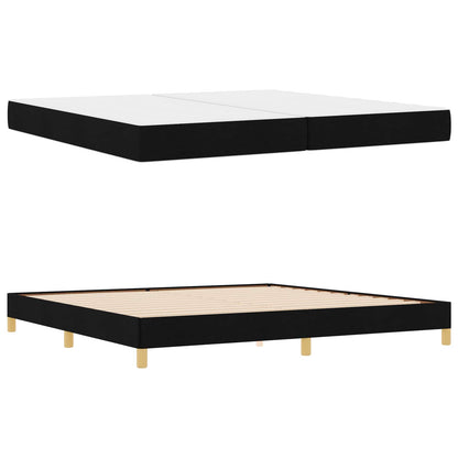 Boxspringbett mit Matratze Schwarz 200 x 200 cm Stoff