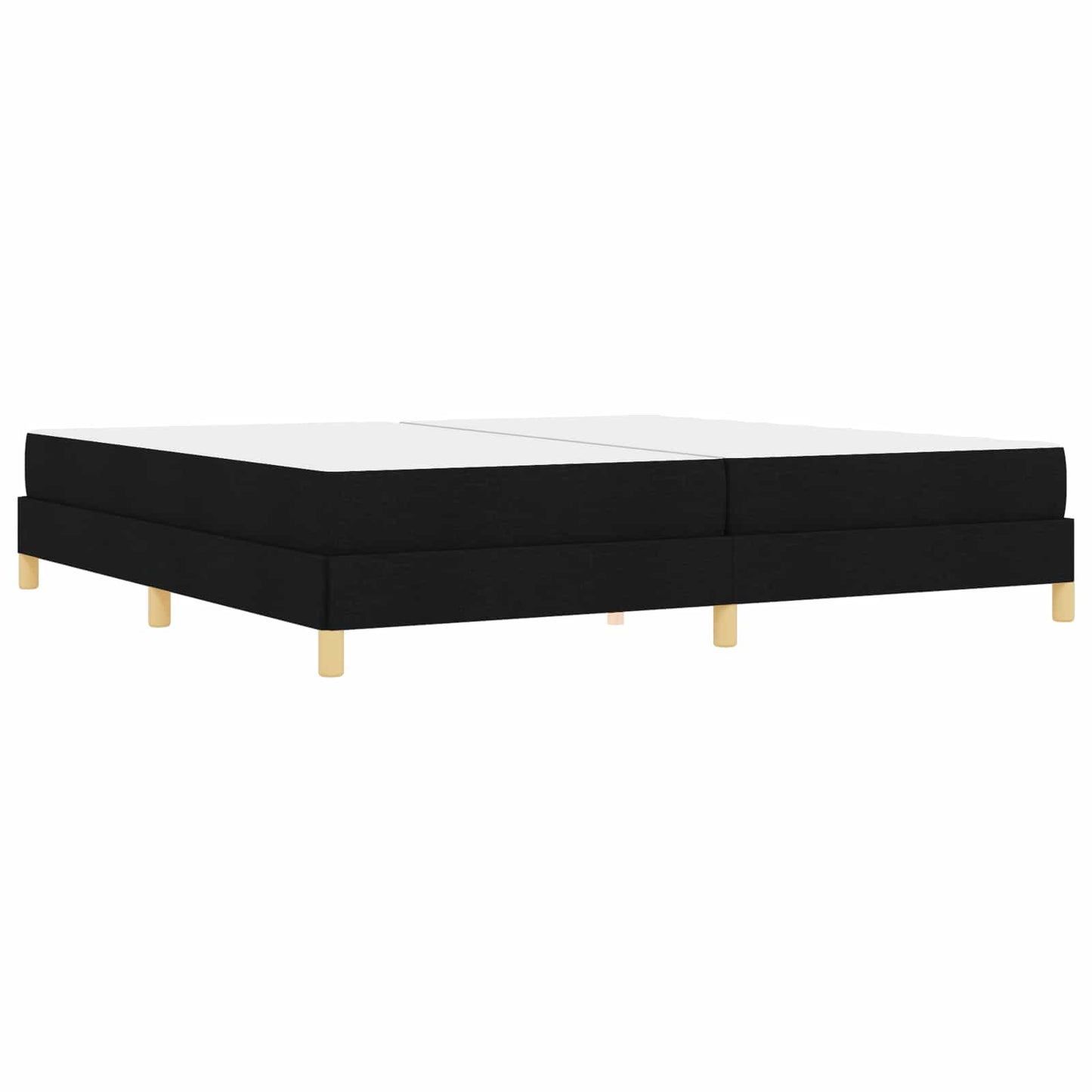 Boxspringbett mit Matratze Schwarz 200 x 200 cm Stoff