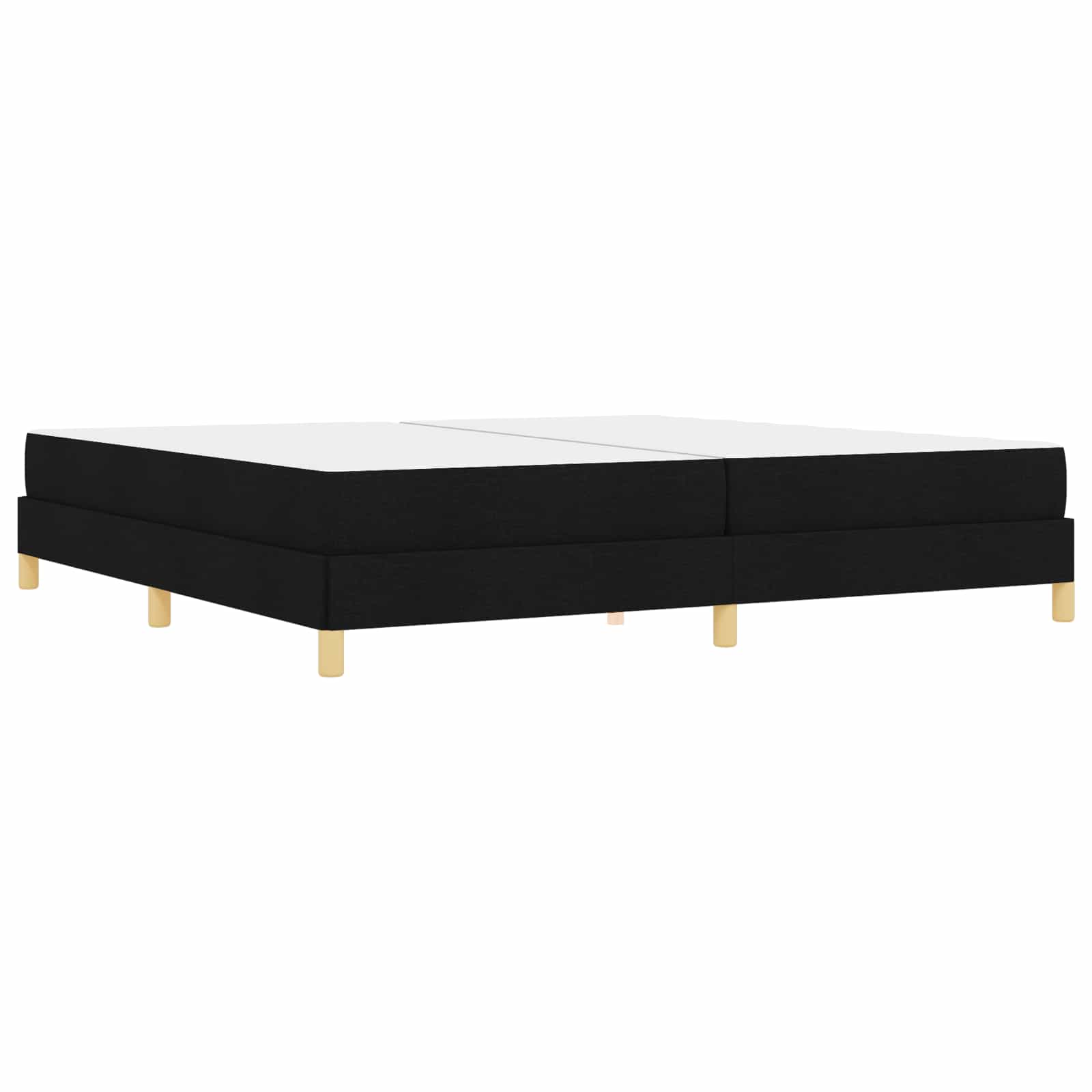 Boxspringbett mit Matratze Schwarz 200 x 200 cm Stoff