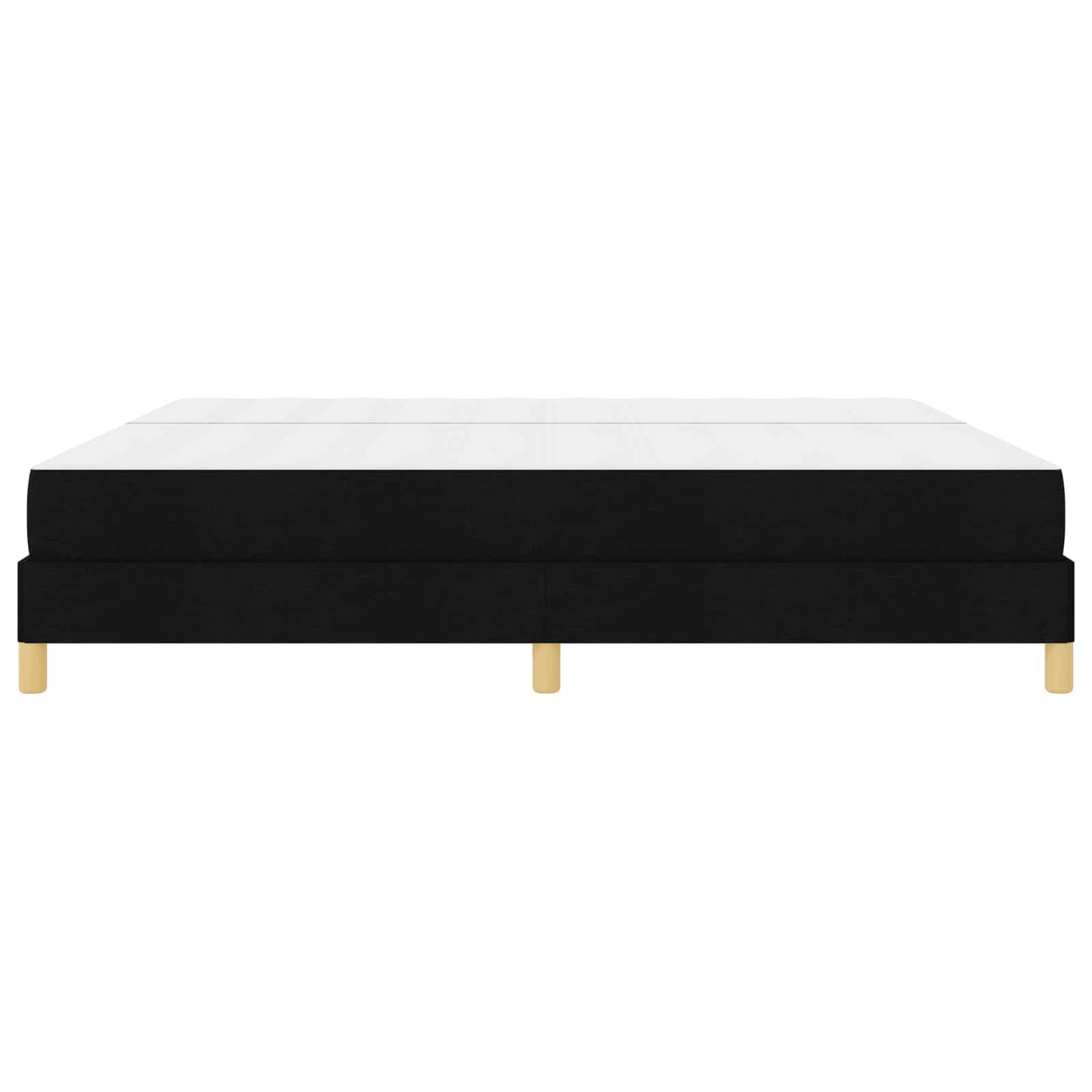 Boxspringbett mit Matratze Schwarz 200 x 200 cm Stoff