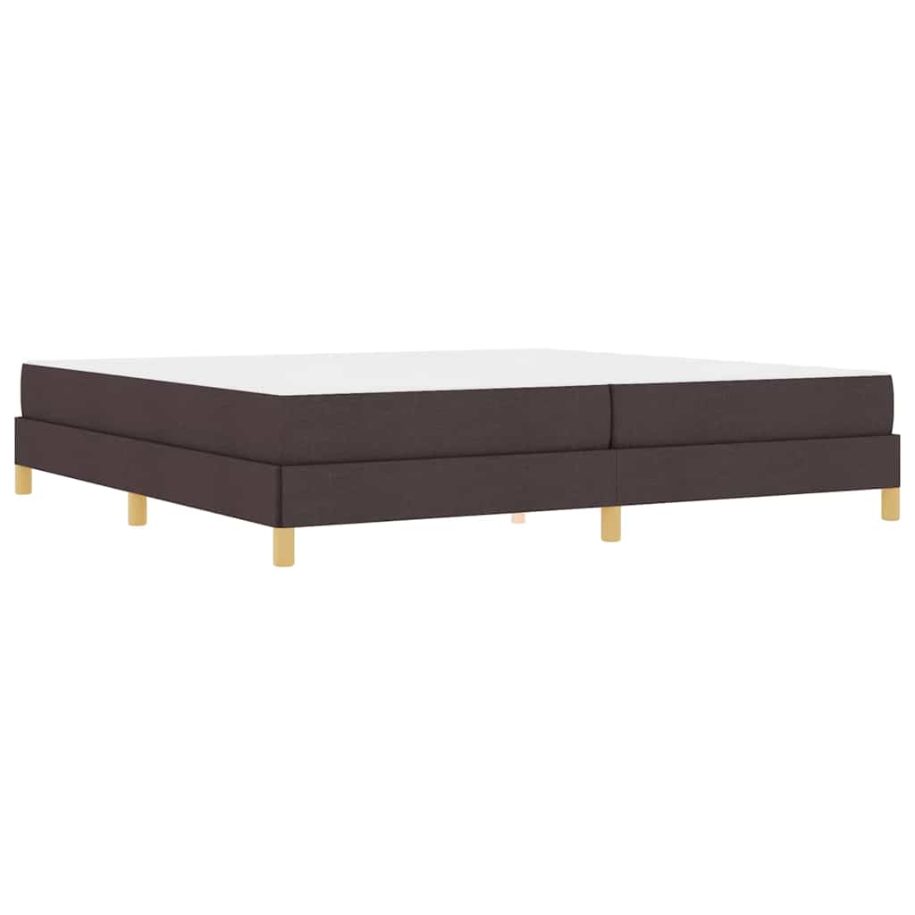 Boxspringbett Braun 200 x 200 cm Stoff, Ingenieurholz