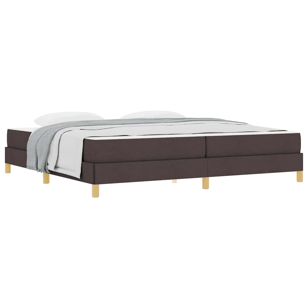 Boxspringbett Braun 200 x 200 cm Stoff, Ingenieurholz