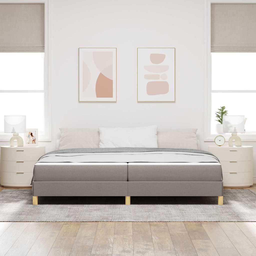 Boxspringbett Taupe und Braun 200 x 200 cm
