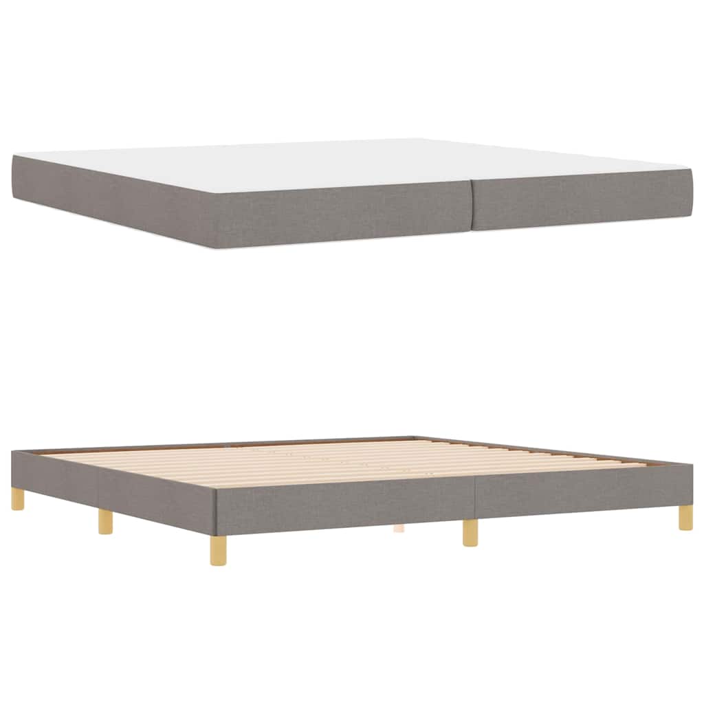 Boxspringbett Taupe und Braun 200 x 200 cm