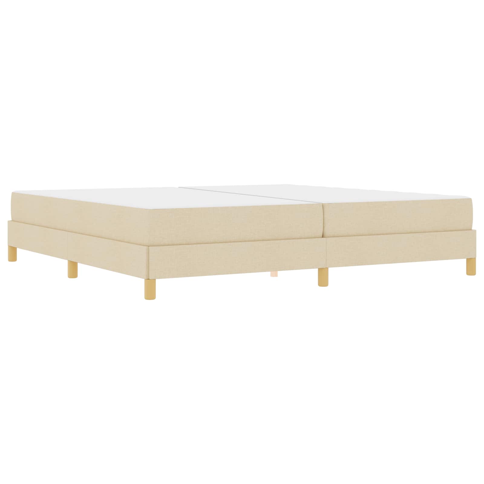 Boxspringbett mit Matratze Creme 200 x 200 cm Stoff