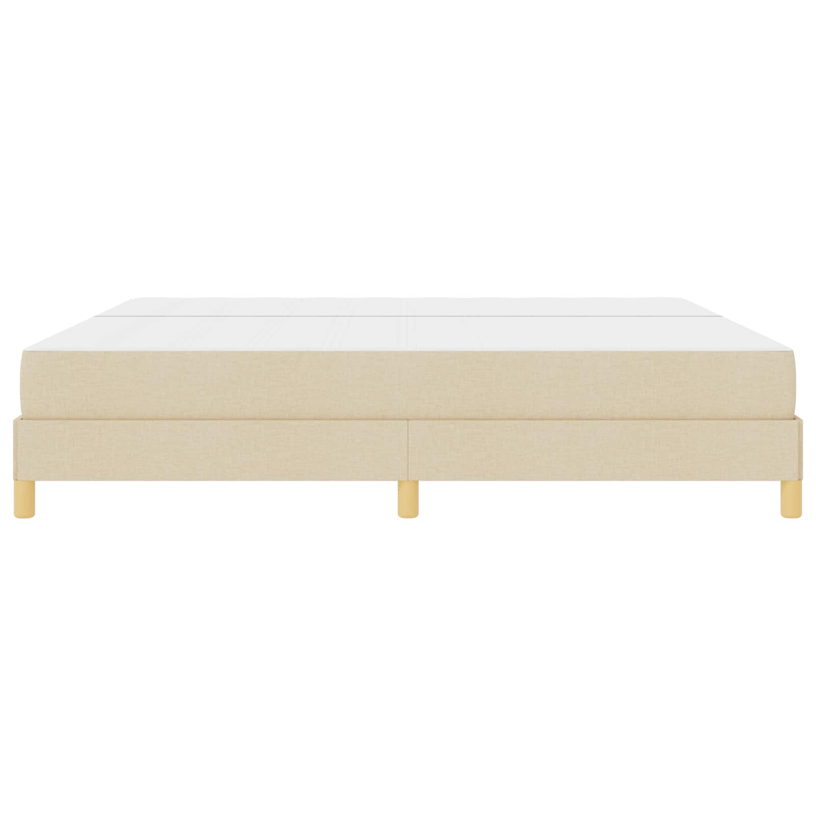 Boxspringbett mit Matratze Creme 200 x 200 cm Stoff