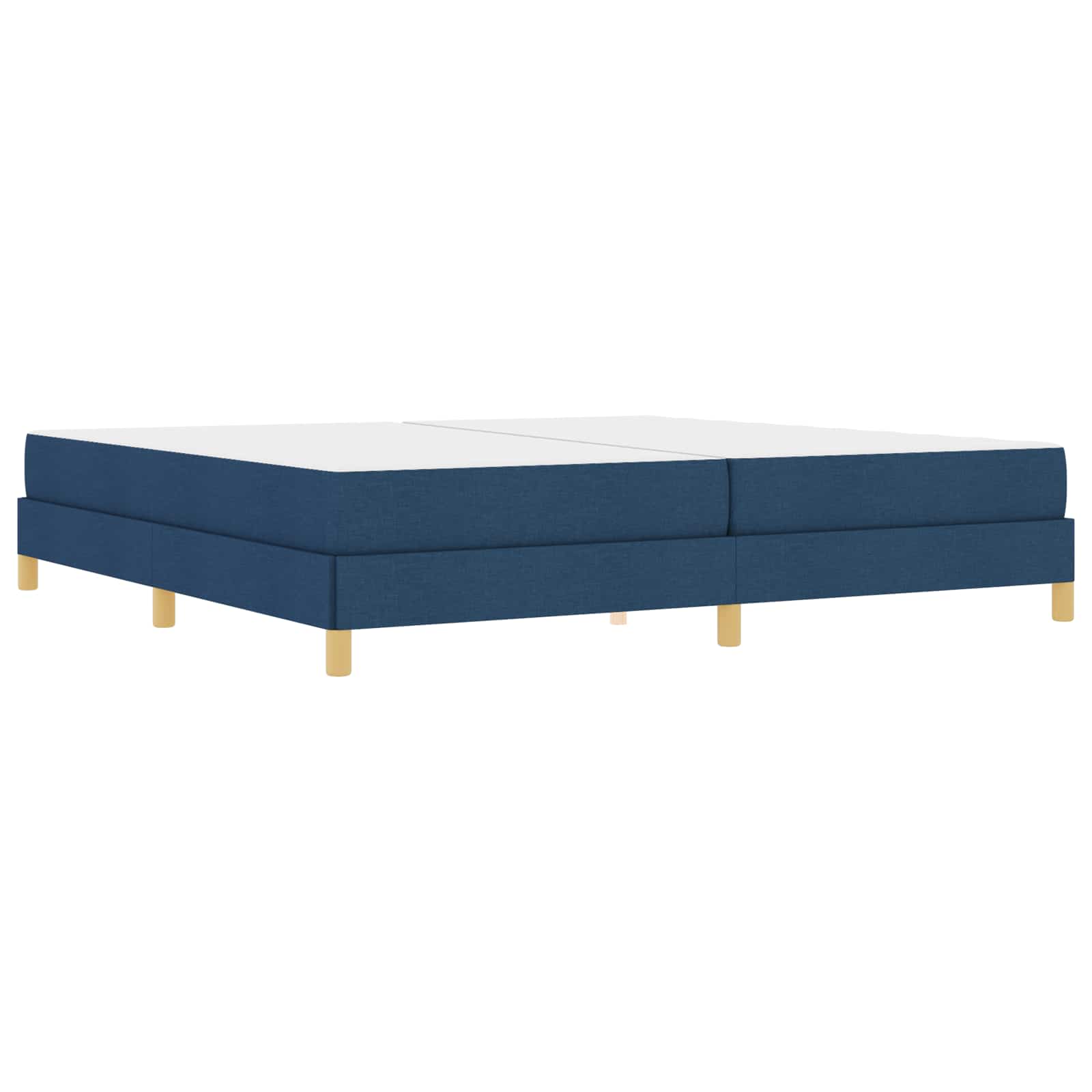 Boxspringbett mit Matratze Blau 200 x 200 cm Stoff