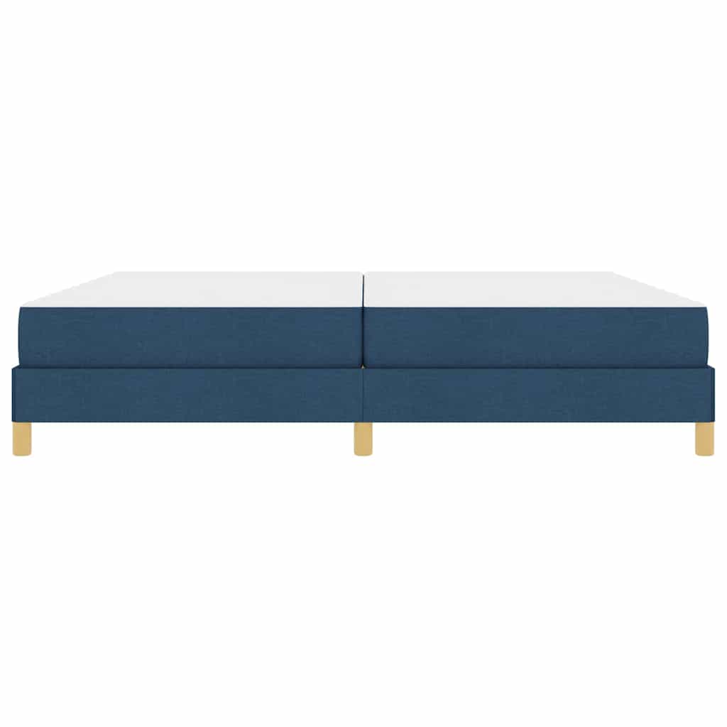 Boxspringbett Blau, Braun 200 x 200 cm Stoff, Ingenieurholz