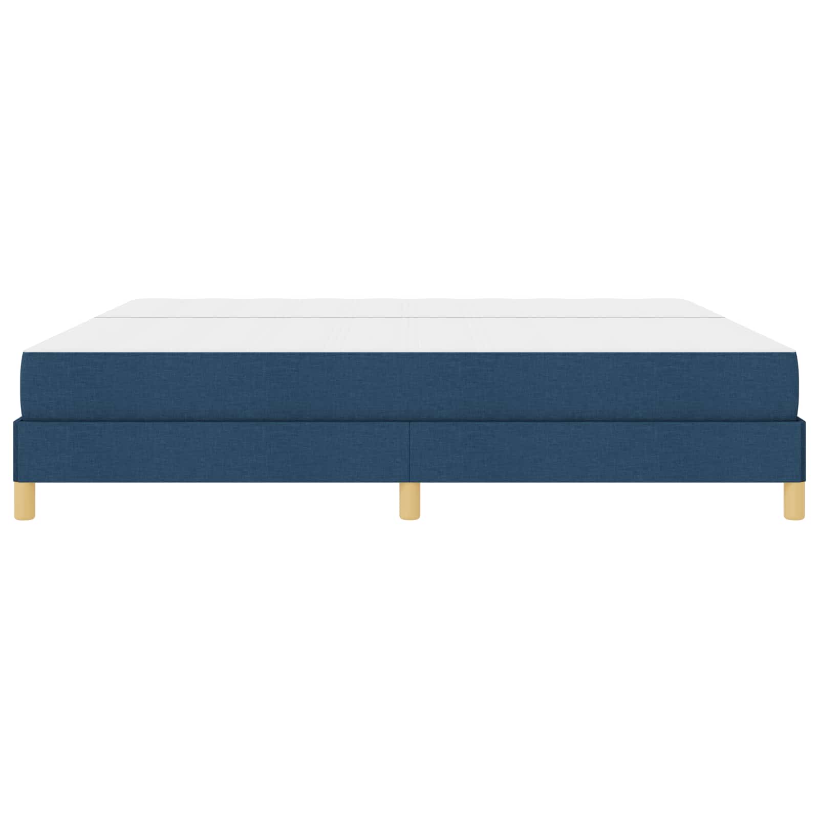 Boxspringbett mit Matratze Blau 200 x 200 cm Stoff