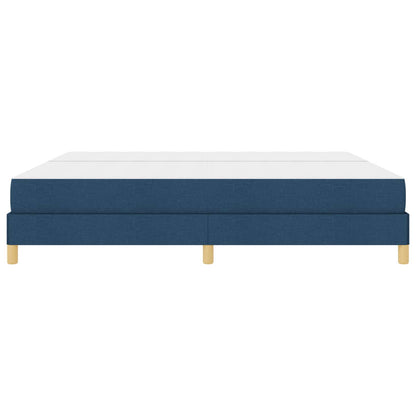 Boxspringbett mit Matratze Blau 200 x 200 cm Stoff