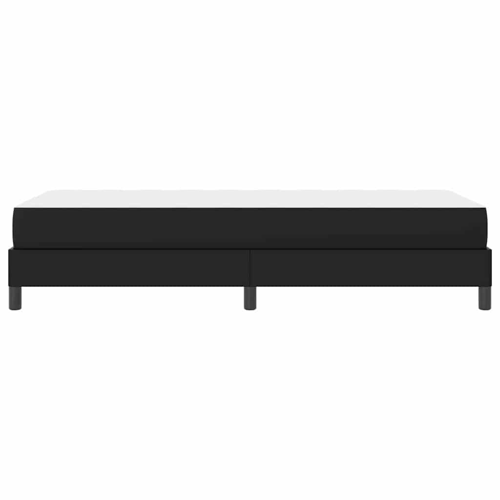 Bett mit Matratze Schwarz 90 x 190 cm Kunstleder