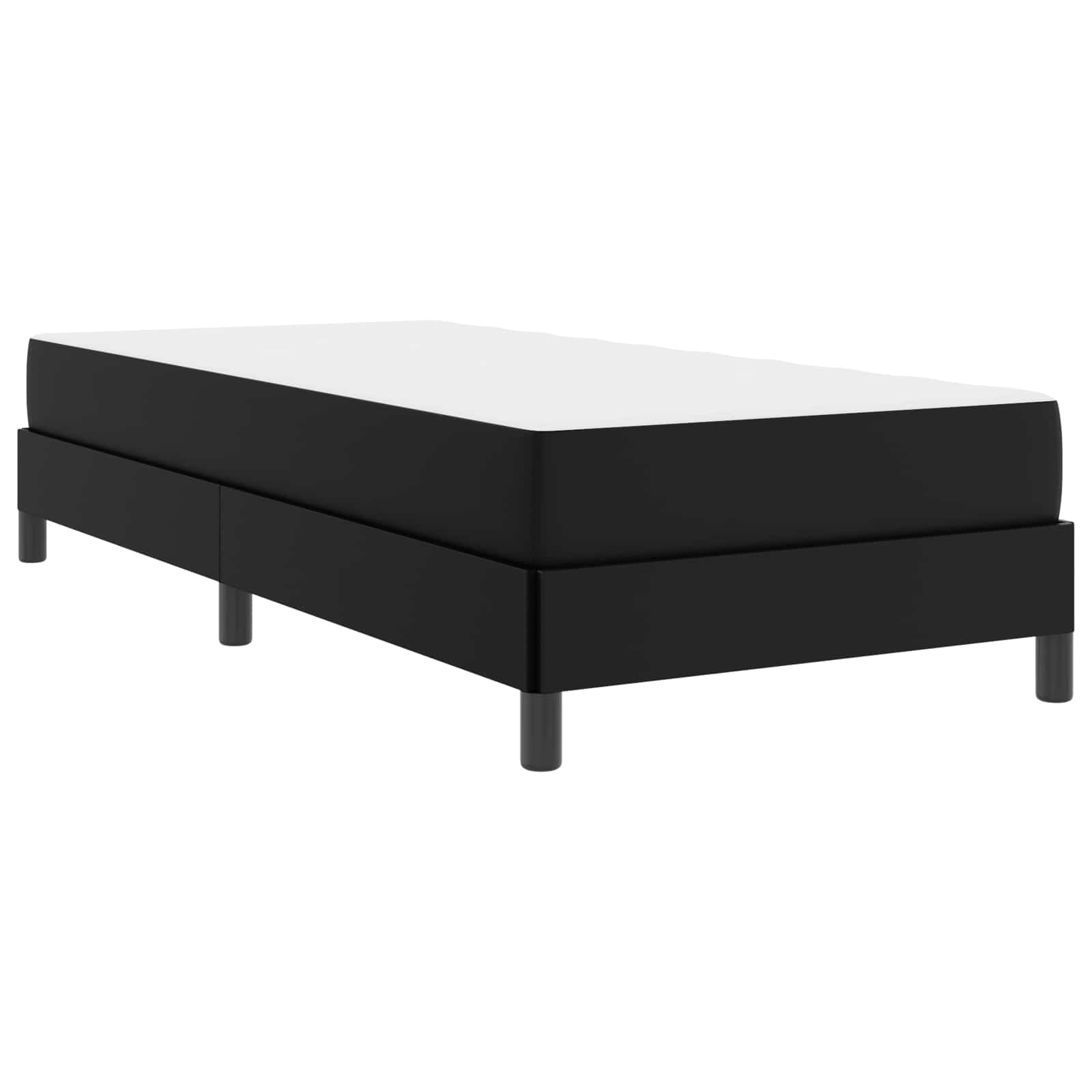Bettrahmen mit Matratze Schwarz 90 x 200 cm Stoff