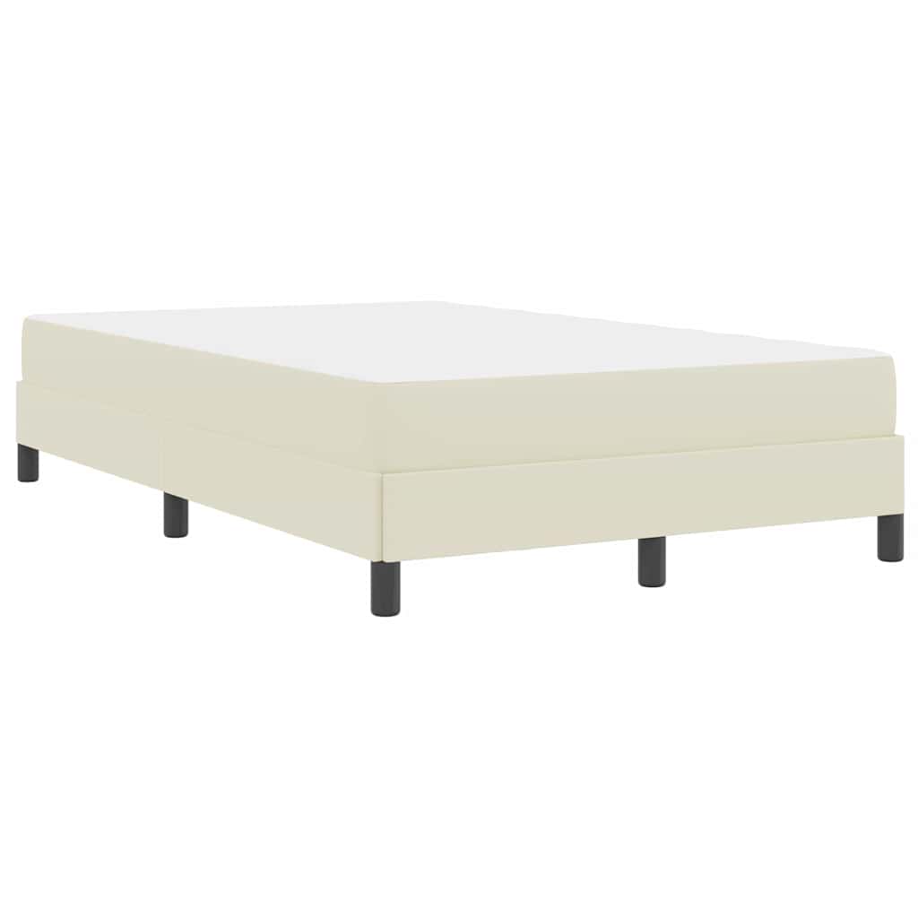 Bett mit Matratze Creme 100 x 200 cm Kunstleder