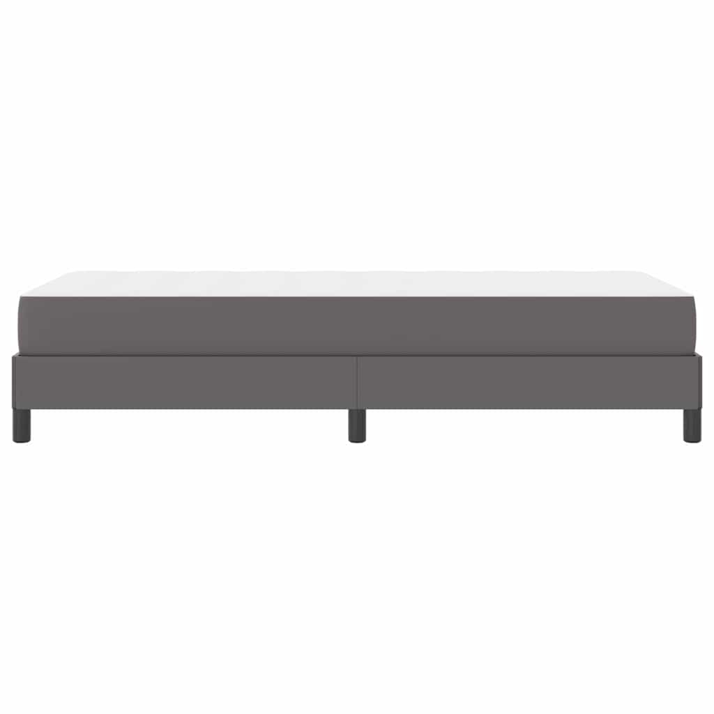 Bett mit Matratze Grau 100 x 200 cm Kunstleder