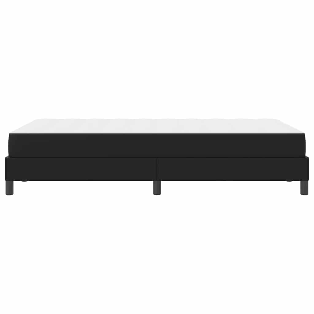 Bett mit Matratze Schwarz 120 x 190 cm Kunstleder