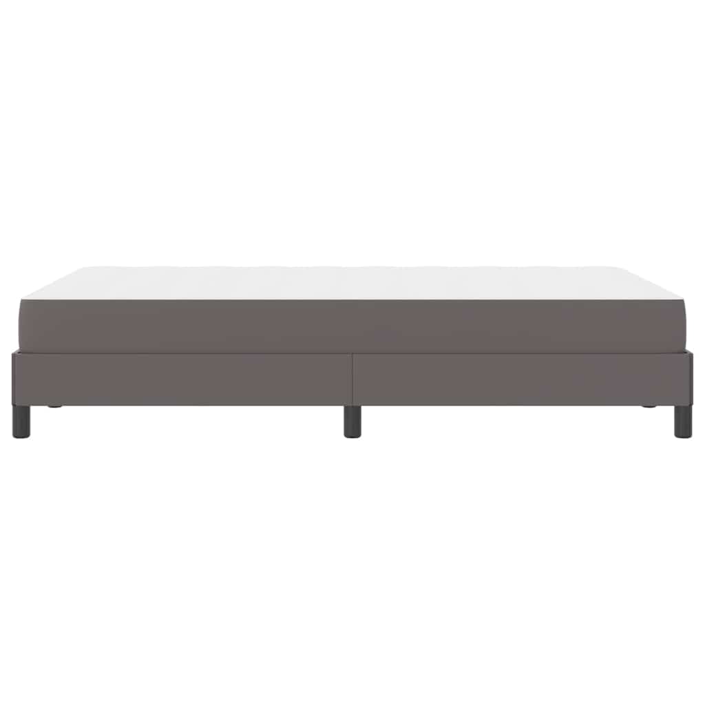 Bett mit Matratze Grau 120 x 200 cm Kunstleder