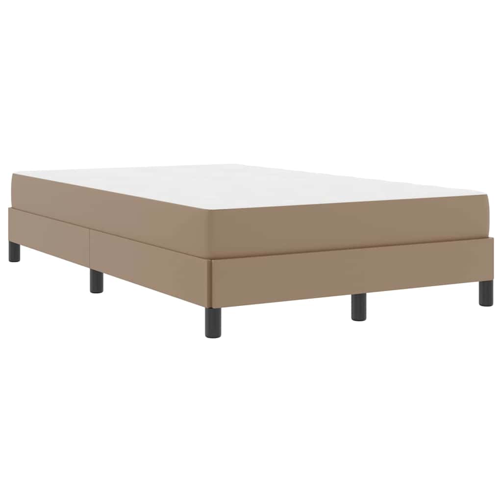 Bett mit Matratze Cappuccino 120 x 200 cm Kunstleder