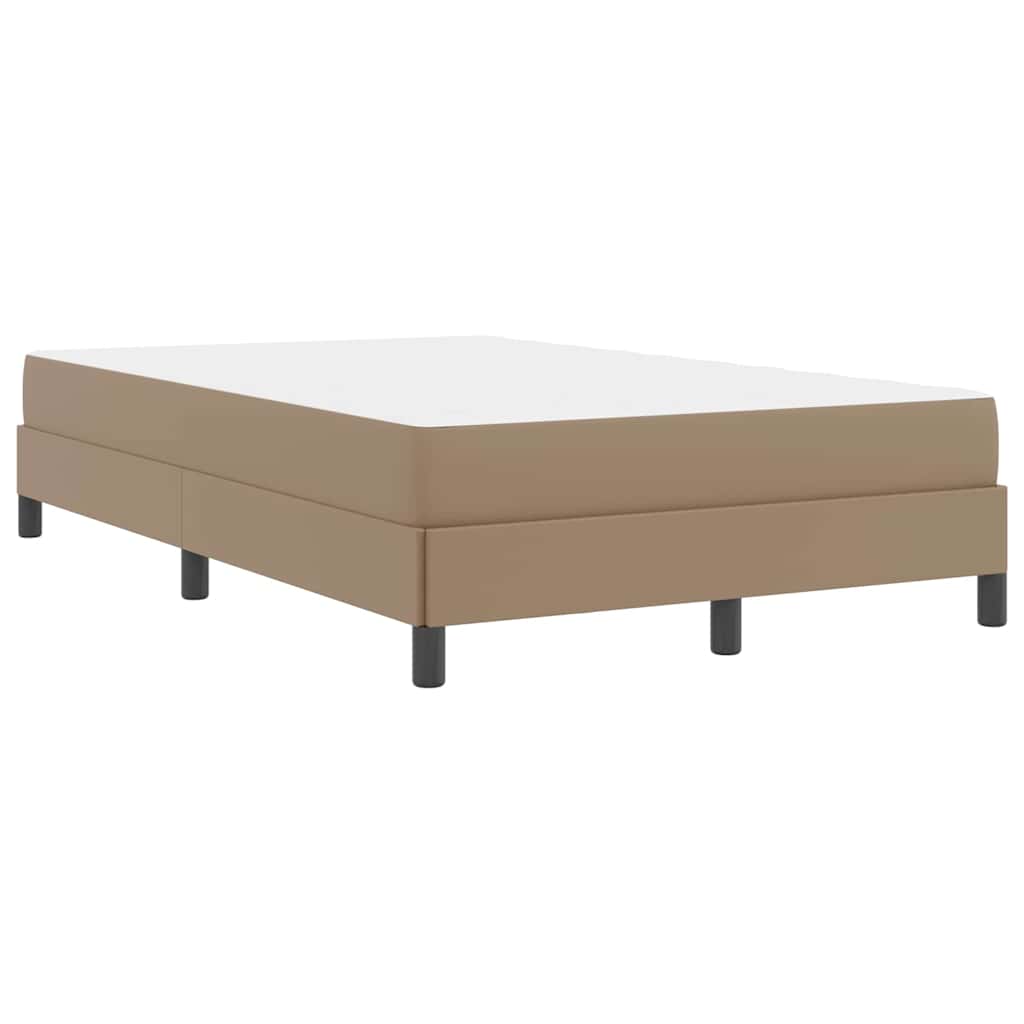 Bett mit Matratze Cappuccino 120 x 200 cm Kunstleder