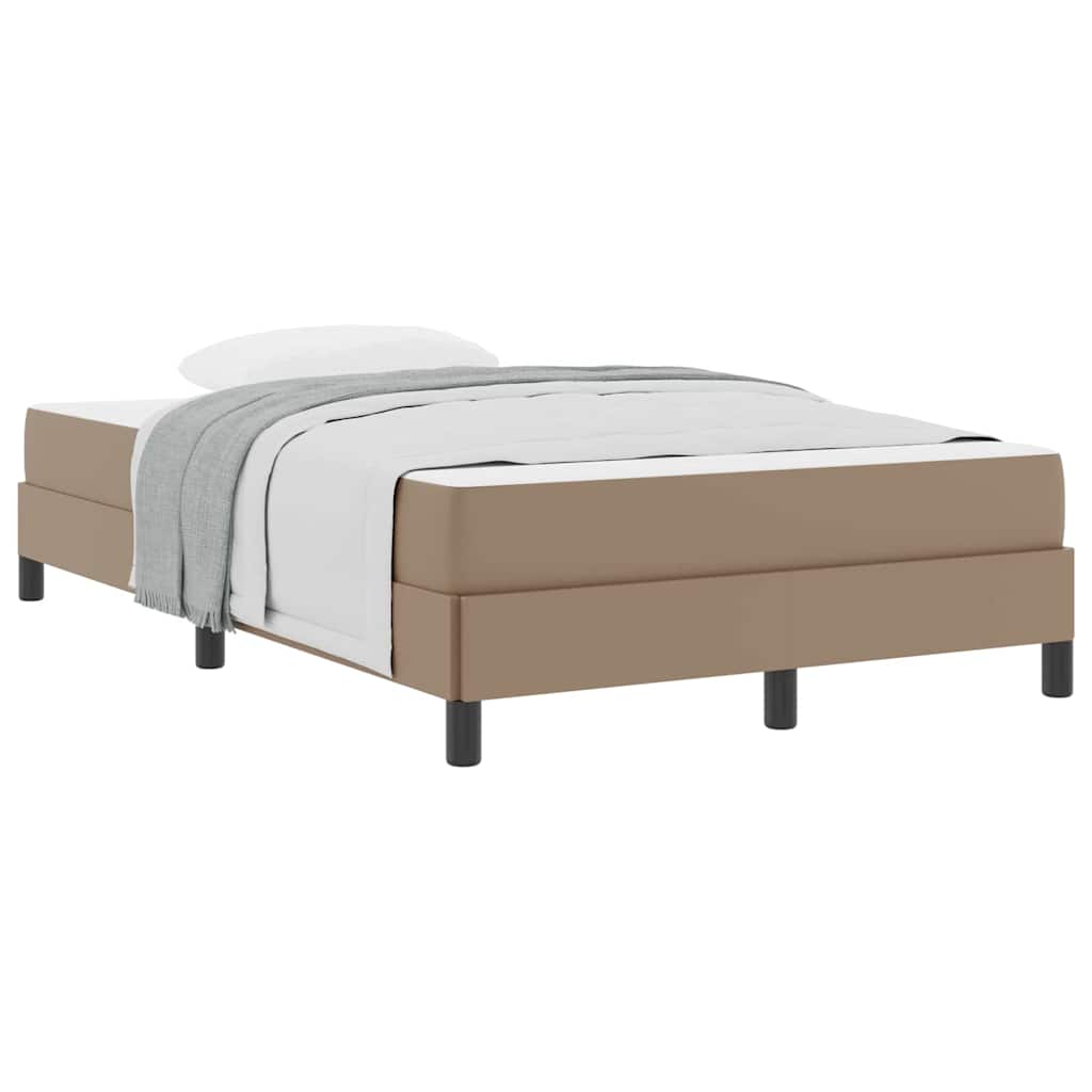 Bett mit Matratze Cappuccino 120 x 200 cm Kunstleder