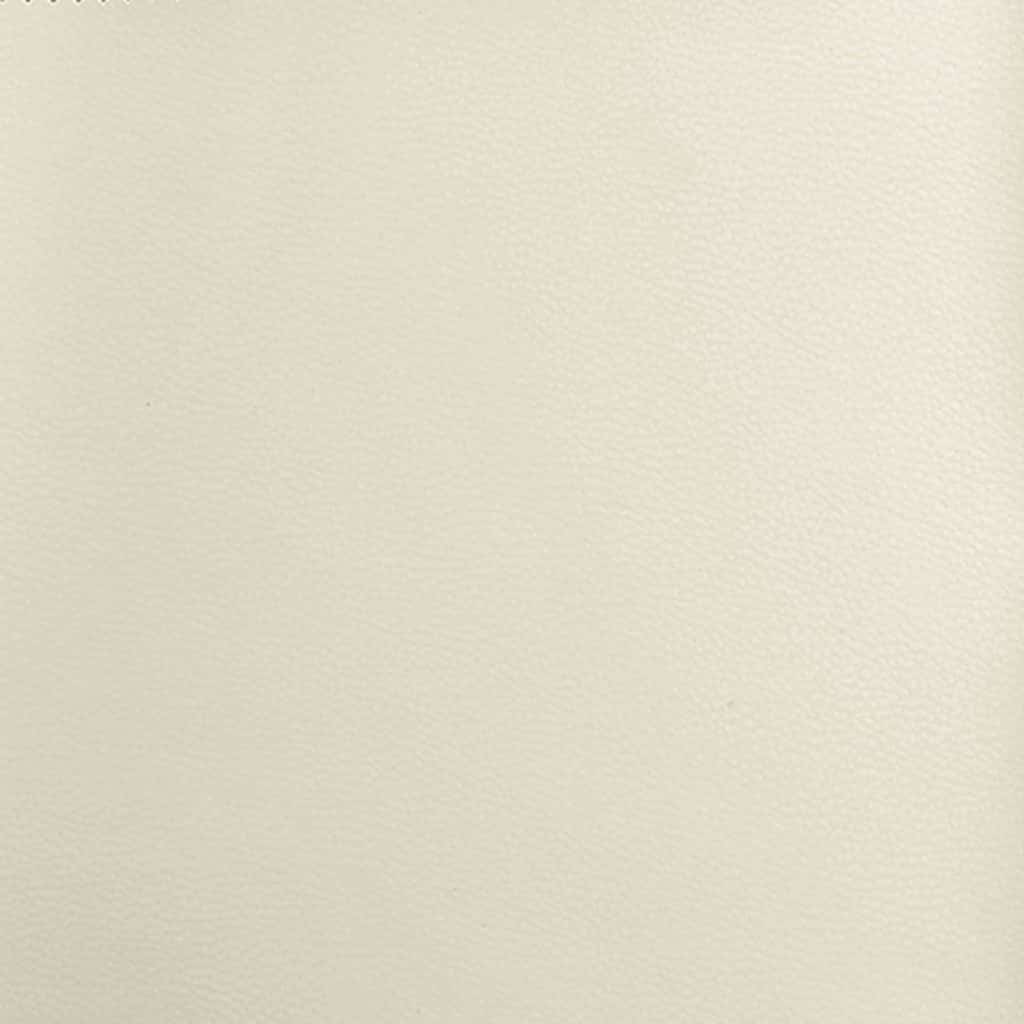 Bett mit Matratze Creme 140 x 190 cm Kunstleder