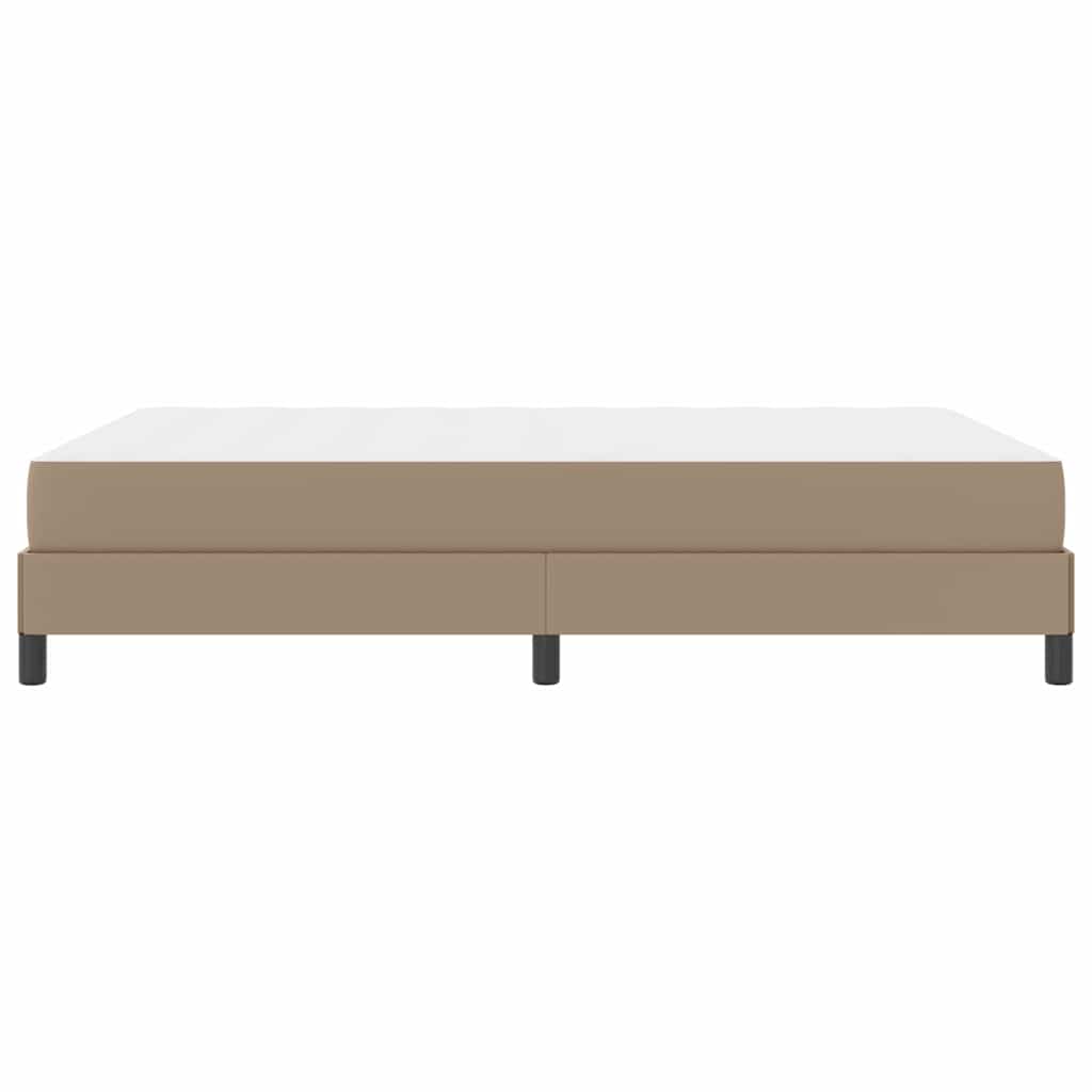 Bett mit Matratze Cappuccino 140 x 190 cm Kunstleder