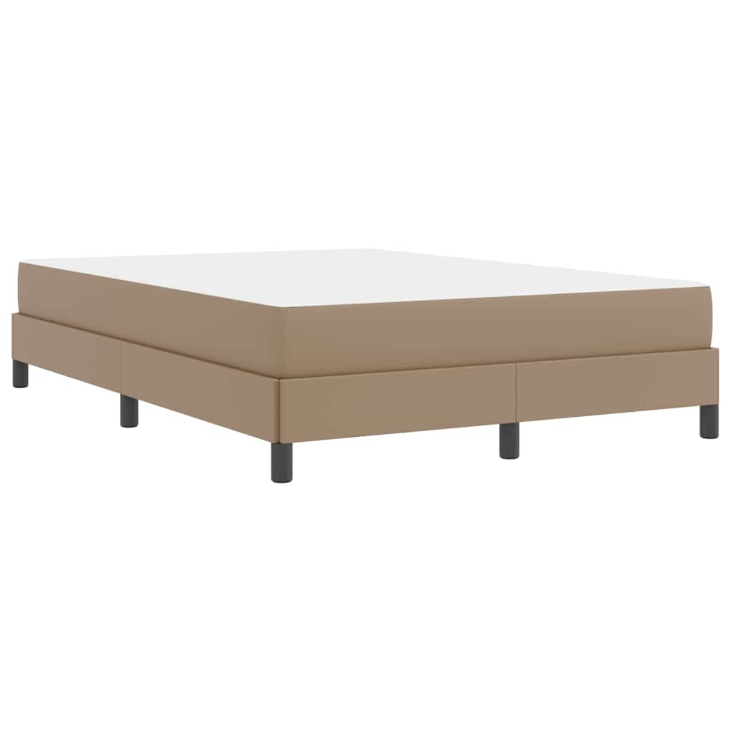 Bett mit Matratze Cappuccino 160 x 200 cm Kunstleder