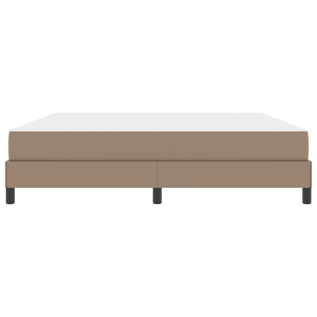 Bett mit Matratze Cappuccino 180 x 200 cm Kunstleder
