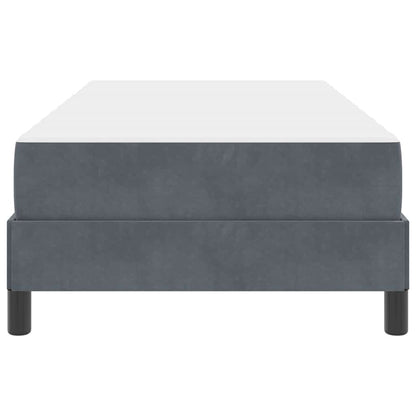 Boxspringbett mit Matratze Dunkelgrau 80 x 200 cm Stoff