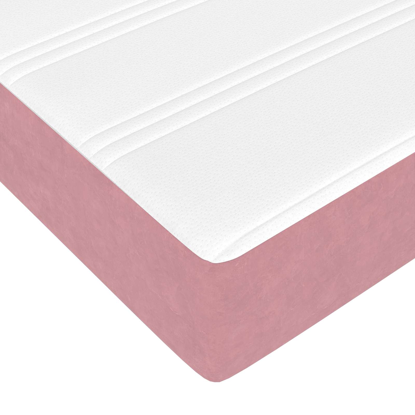 Boxspringbett mit Matratze Rosa 80 x 200 cm Stoff