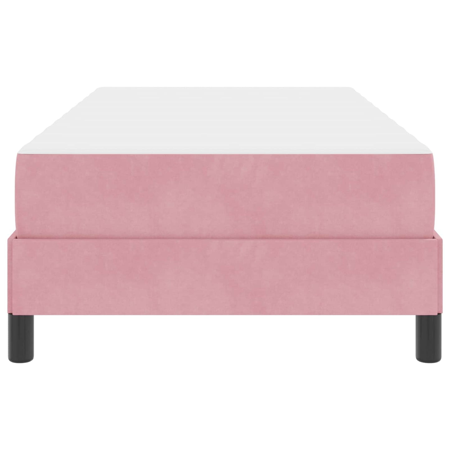 Boxspringbett mit Matratze Rosa 80 x 200 cm Stoff