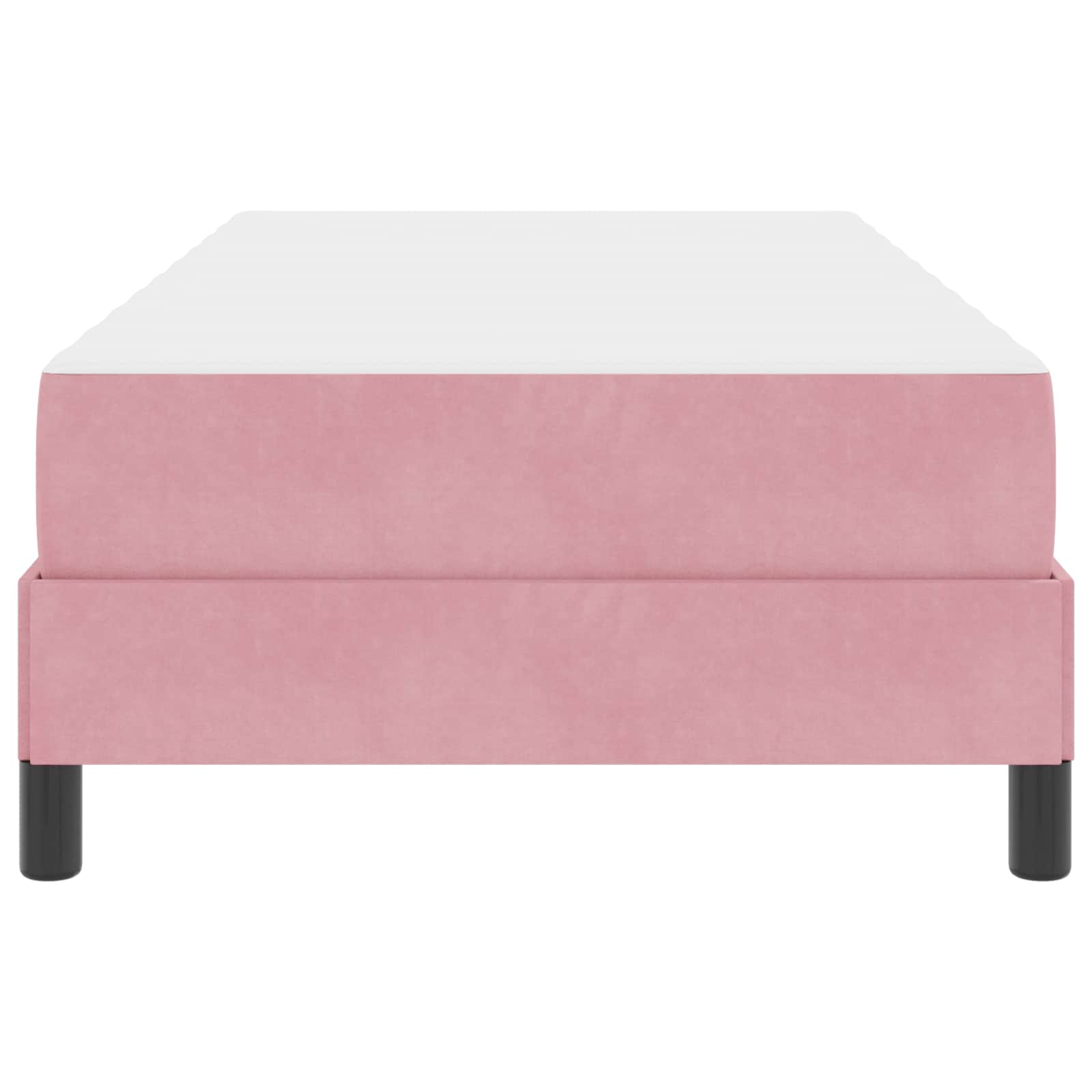 Boxspringbett mit Matratze Rosa 80 x 200 cm Stoff