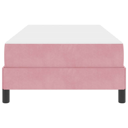 Boxspringbett mit Matratze Rosa 80 x 200 cm Stoff