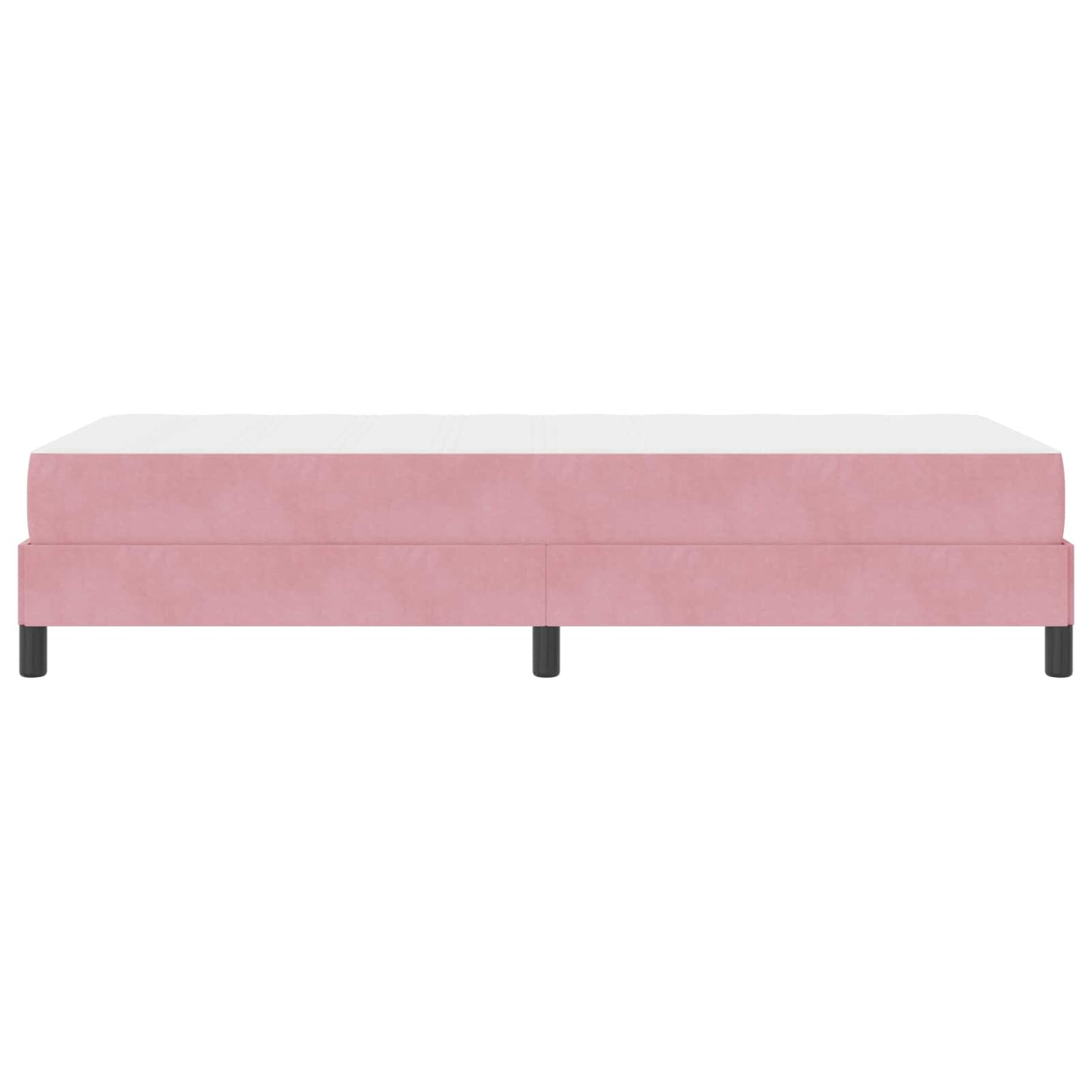 Boxspringbett mit Matratze Rosa 80 x 200 cm Stoff