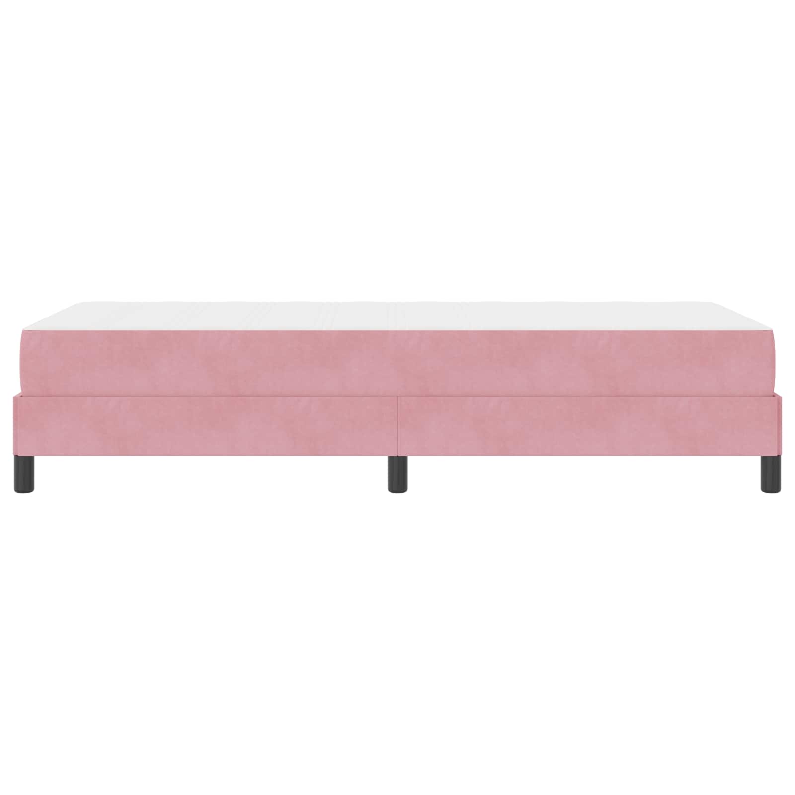Boxspringbett mit Matratze Rosa 80 x 200 cm Stoff