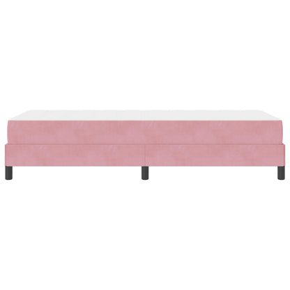 Boxspringbett mit Matratze Rosa 80 x 200 cm Stoff