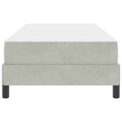 Boxspringbett mit Matratze Hellgrau 90 x 190 cm Stoff